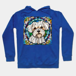 Stained Glass Maltese Dog Hoodie